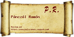 Pánczél Ramón névjegykártya