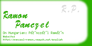 ramon panczel business card